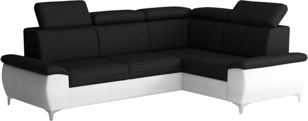 MIRJAN24 Ecksofa Magic B, Stilvoll Ecke mit Bettkasten und Schlaffunktion, L-Form Eckcouch (Farbe: Soft 017 + Malmo New 96, Seite: Rechts)