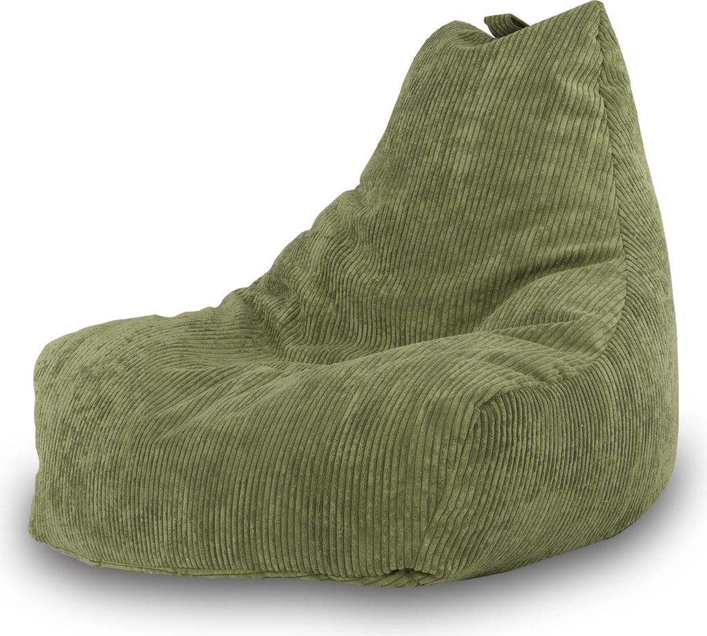 Ecopuf, Keiko, Sitzkissen Sessel Bean Bag, Sitzsack, für Innen, Cord, 75x75x70cm