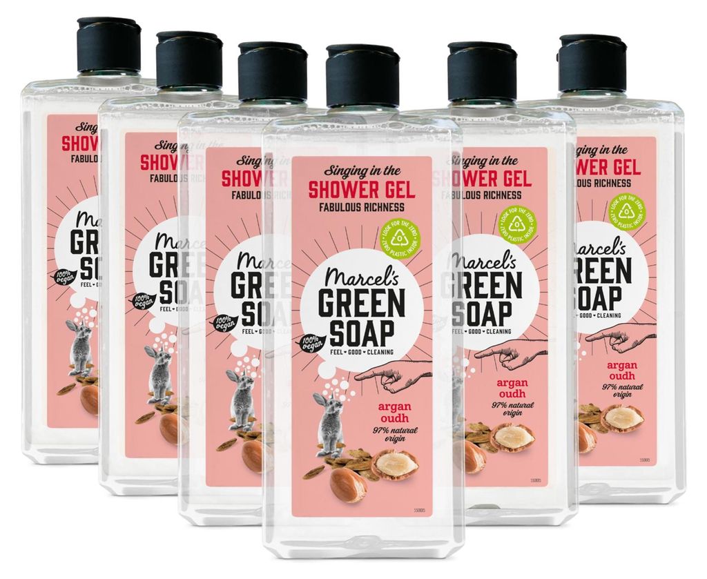 MARCEL'S GREEN SOAP Duschgel Argan & Oud 300ml x 6 Bundle