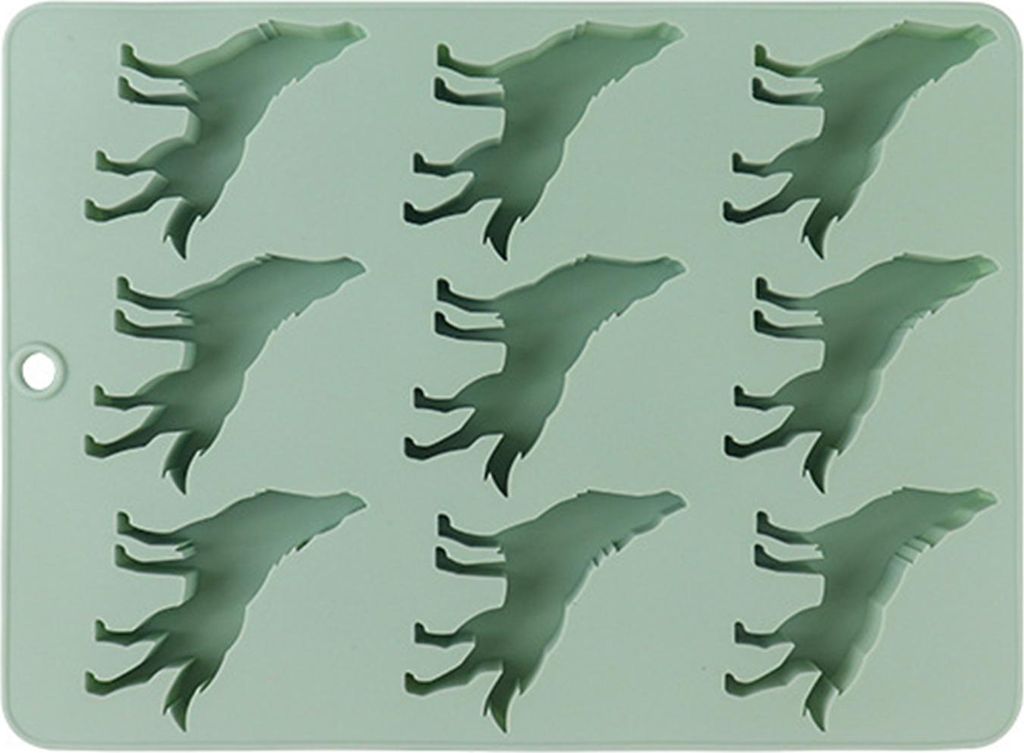 Eiswürfelschale aus Silikon mit Tierformen, Elefanten- und Wolfsform, BPA-frei, leicht zu lösende Eismaschine für Zuhause