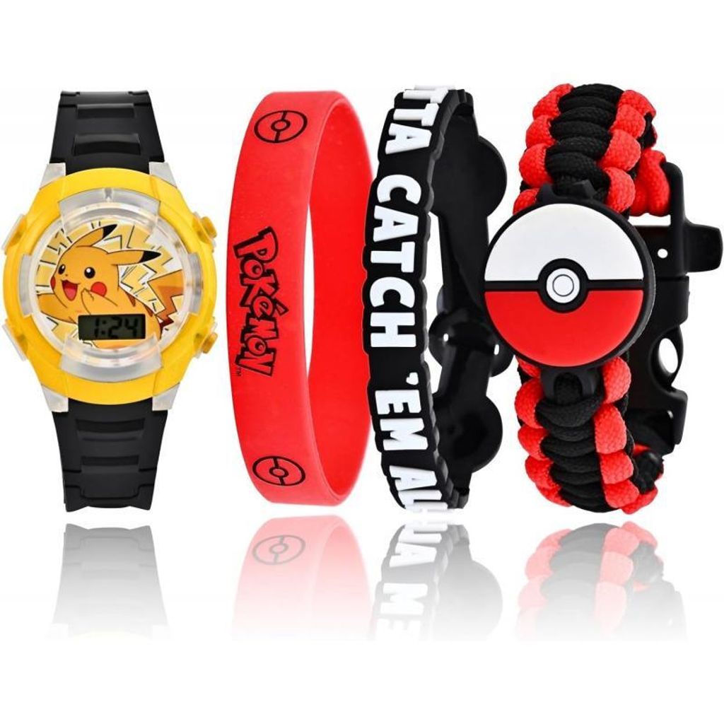 Blinkende LCD-Kinderuhr im Pokémon Design – stylische Produktbild 