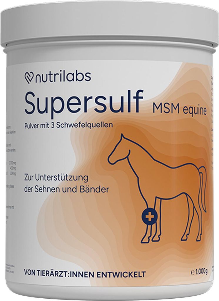 NutriLabs Supersulf MSM equin 1 kg | für Pferde | Sehnen, Bändern & Gelenkstrukturen