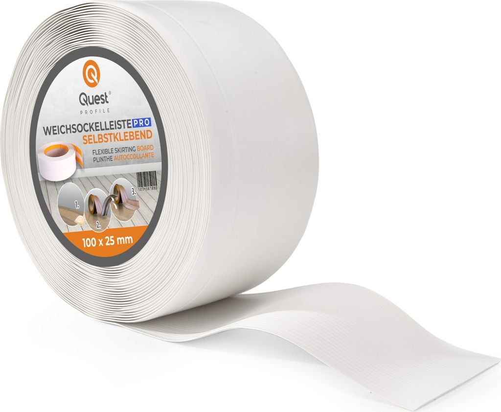 QUEST Mäkká lišta, Pružná základná lišta, Rohová lišta, PVC Obrázok produktu 
