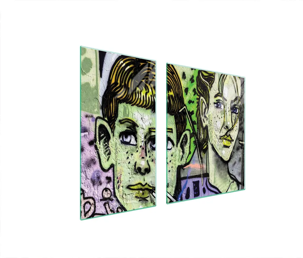 Copri Piano Cottura in Ceramica 90x52 Graffiti - Vetro Temperato Design - 14