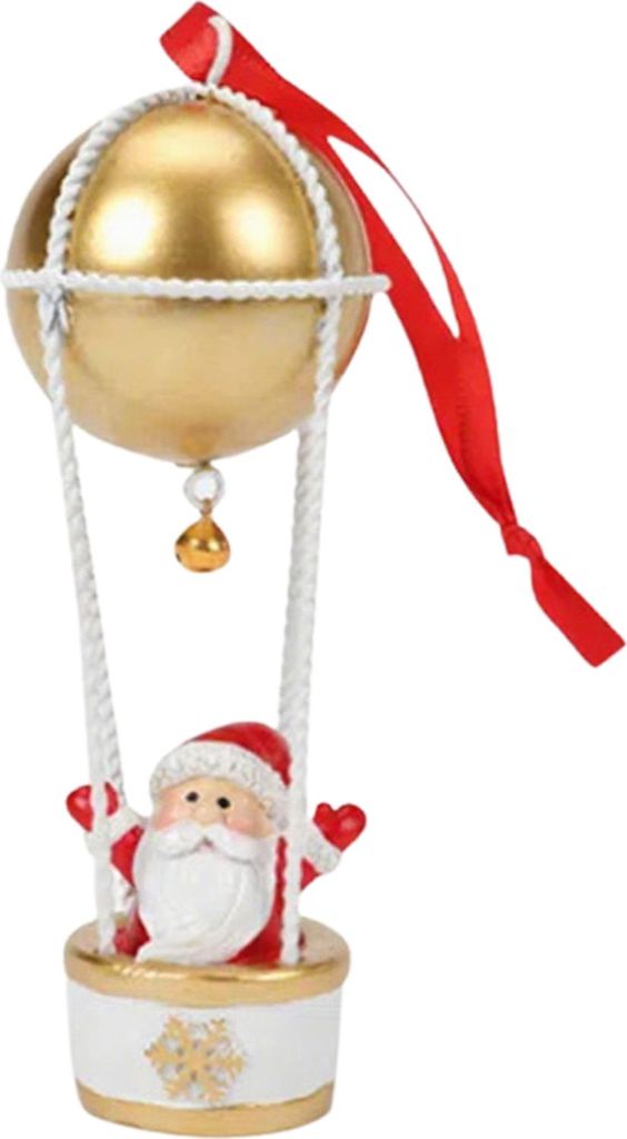 Weihnachtsmann Hirsch Heißluftballon Ornament Eisen Weihnachtsmann Heißluftballon Nachbildungation Handbemalt Weihnachtsbaum Nachbildung
