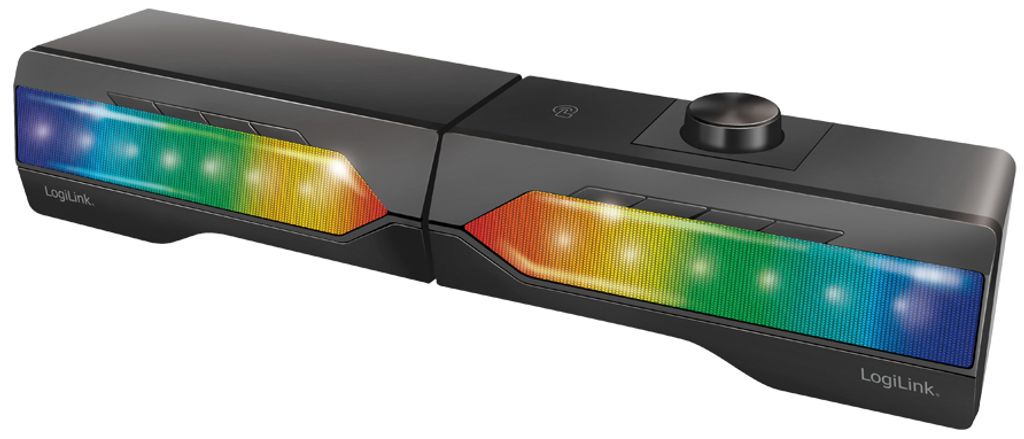 LogiLink Mobile Soundbar mit Partylicht schwarz