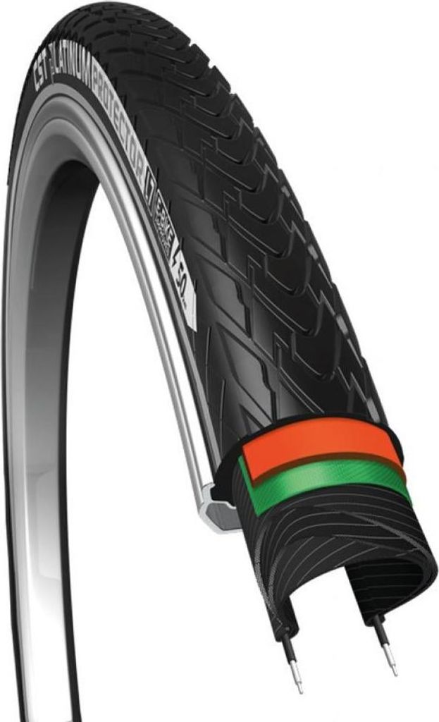 CST Fahrradreifen Platinum Protector 47-622 28 Zoll Draht schwarz Reflex
