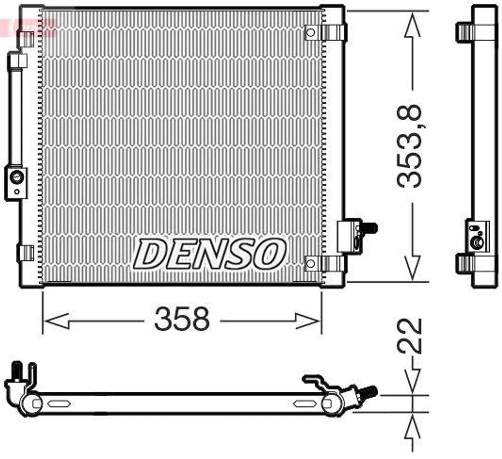 Condenseur de climatisation DENSO DCN99081 pour TESLA Model S 5YJS