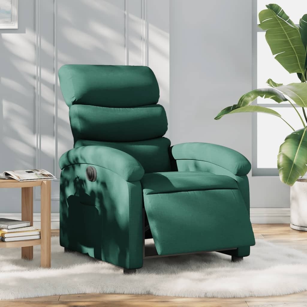 Relaxsessel Einzelsofa Elektrisch Dunkelgrün Stoff 3203960