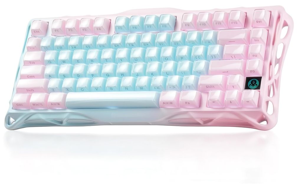 GravaStar Mercury K1 Lite 75% Mechanische Tastatur Gaming, 2.4GHz/BT5.0/Type-C Mechanical Keyboard,QWERTY,Hot-Swap Kabellos Gaming Tastatur 75 Proz...