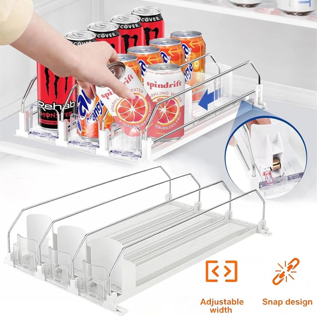 3 Reihen Kühlschrank Organizer Getränke Automatisch Produktbild 