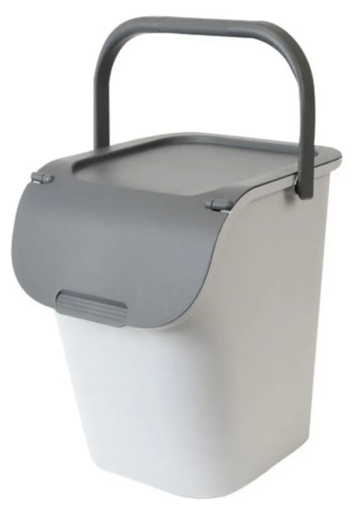 Poubelle de tri 40L compacte Eda avec compartiments amovibles intégrés