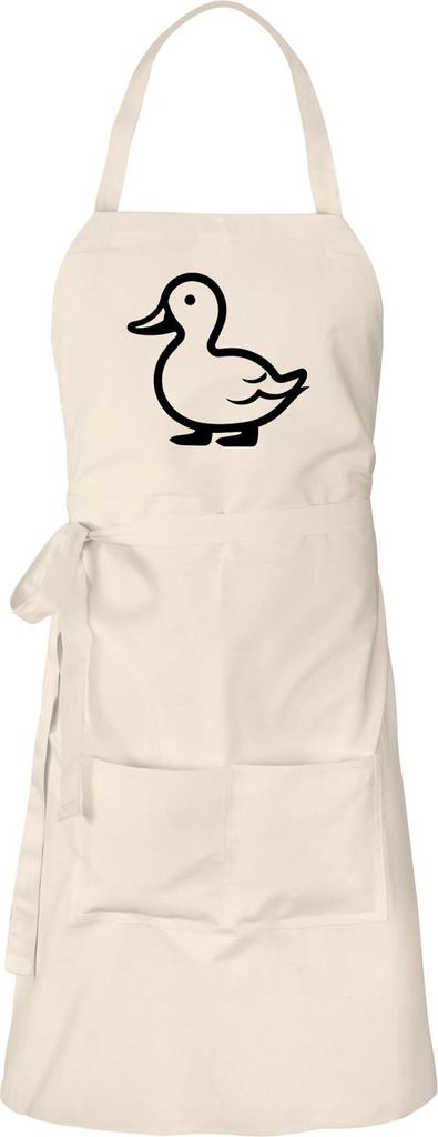 Huuraa Schürze Ente Silhouette Natur mit Taschen Baumwolle Kochschürze Geschenkidee