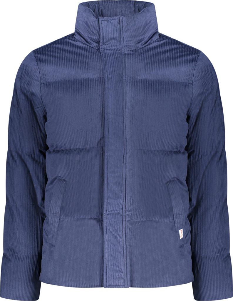 Herrenjacke Blau: Langarm, Taschen, Reißverschluss & Druckknöpfe