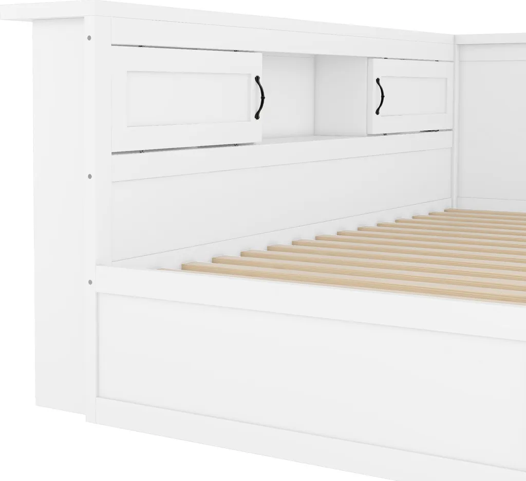 Lit Simple 90x200 cm Connecté avec LED et Prises USB Intégrées
