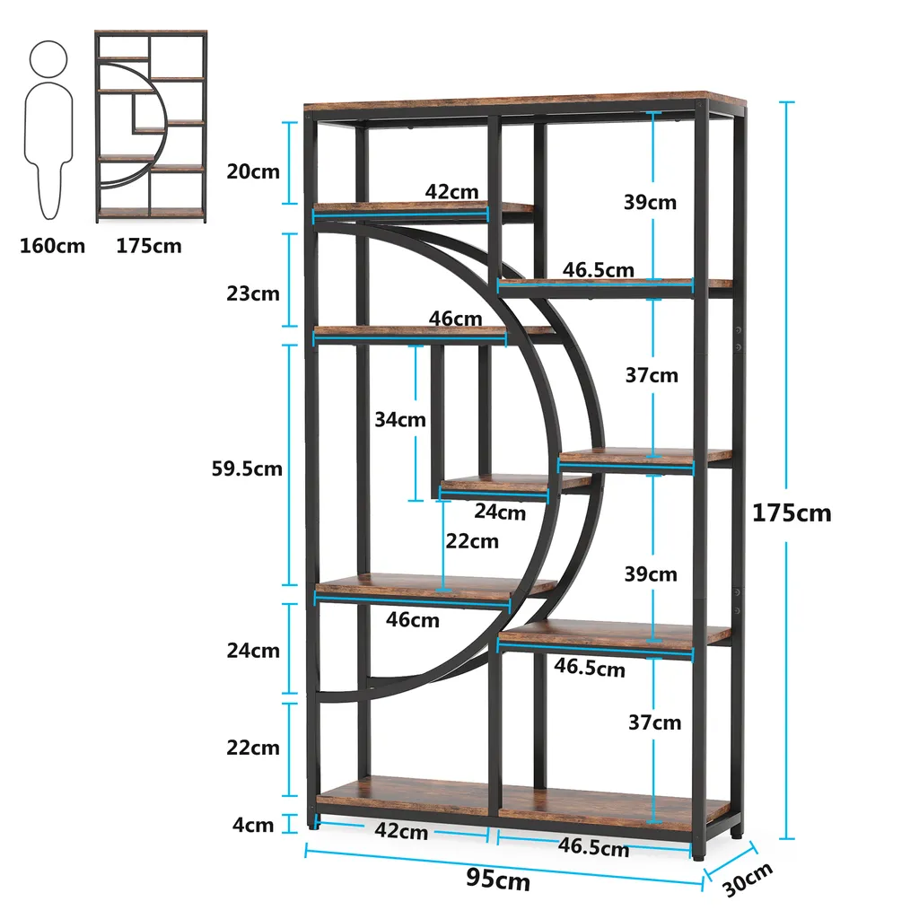 Bibliothèque Gain de Place 5 Étages : Solution de Rangement Grand Volume - 4