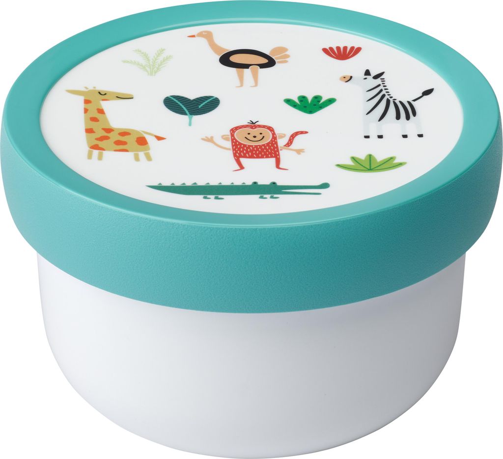 Mepal - Obstbox Campus - Snackbox für Kinder - Spülmaschinen- und mikrowellenfest - BPA-frei - 300 ml - Animal Friends