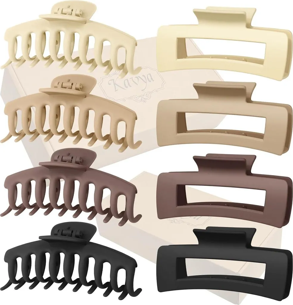 Pince à Cheveux 10.5cm Antidérapante Forte Fixation pour Femme 8pcs