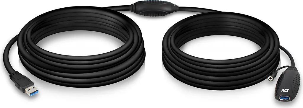 Câble USB 3.2 Gen 1 de 10 mètres ACT AC6110 Noir à Transfert Rapide