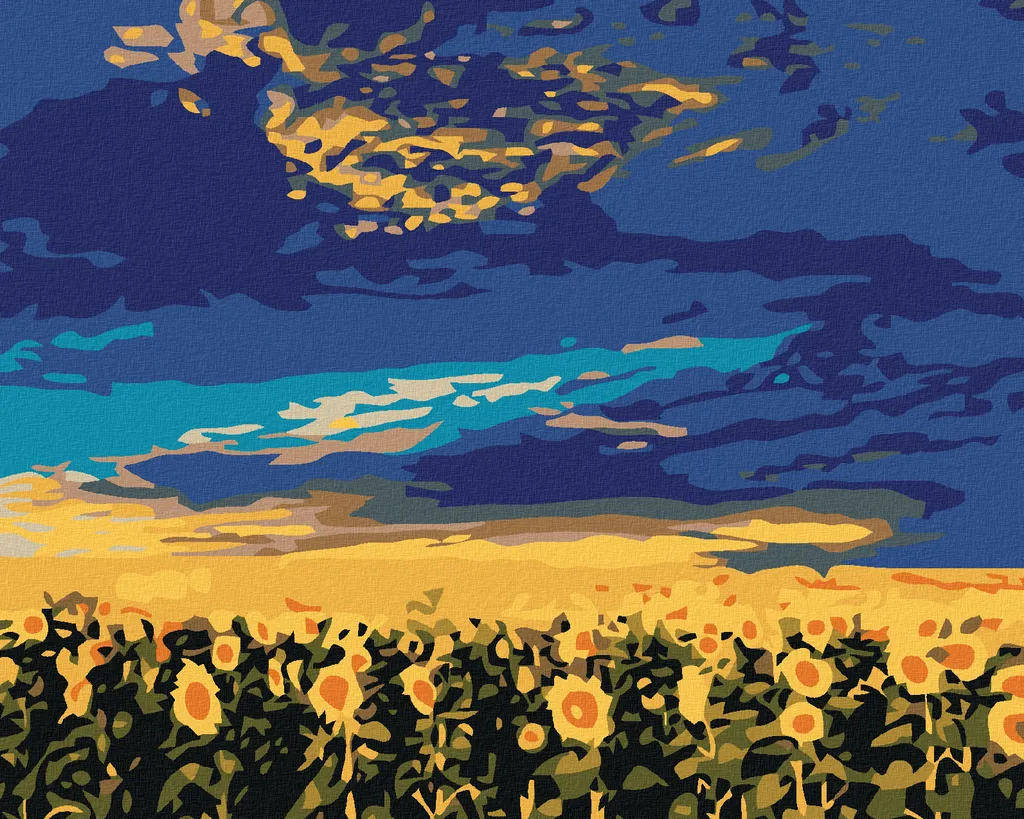 Zuty - Pittura con diamanti - GIRASOLE, 40x50 cm, tela tesa su telaio