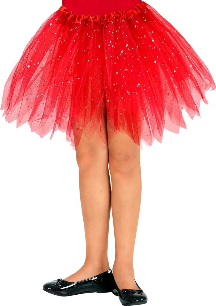 Glitzer Tutu Rot Kinder Produktbild 