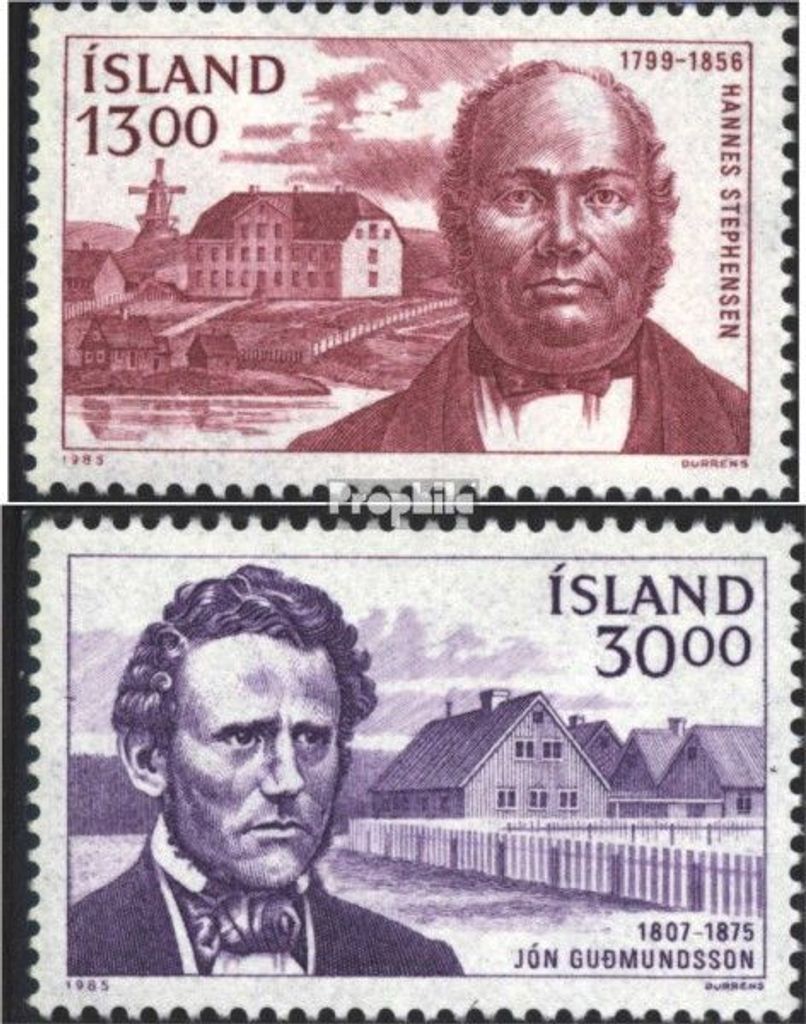 Briefmarken Island 1985 Mi 639-640 (kompl.Ausg.) postfrisch Isländer