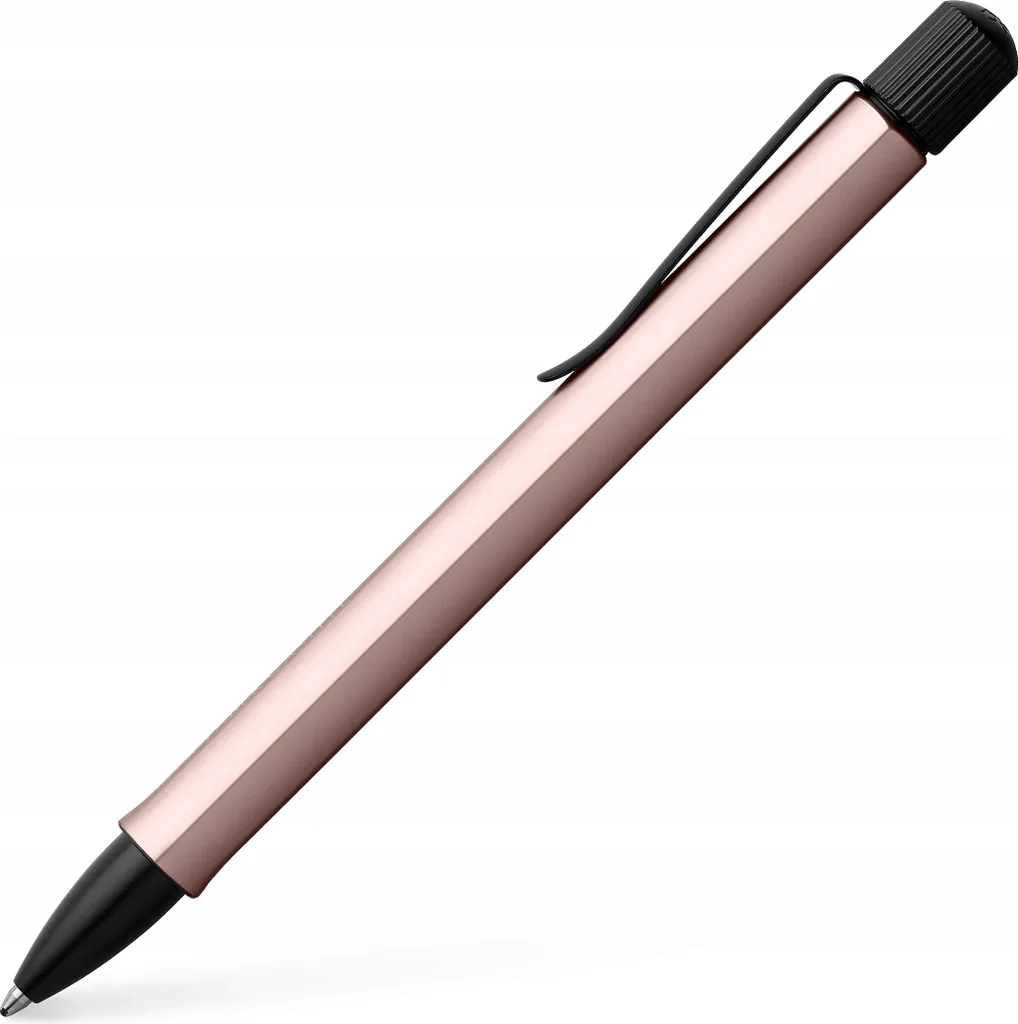 Penna a Sfera Faber-Castell Hexo 140534 Rosé - Design Esagonale Alluminio