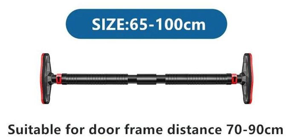 Klimmzugstange - Türreck - Verstellbar 65–100 cm - Für Türrahmen - Heimtraining Krafttraining - Weiß