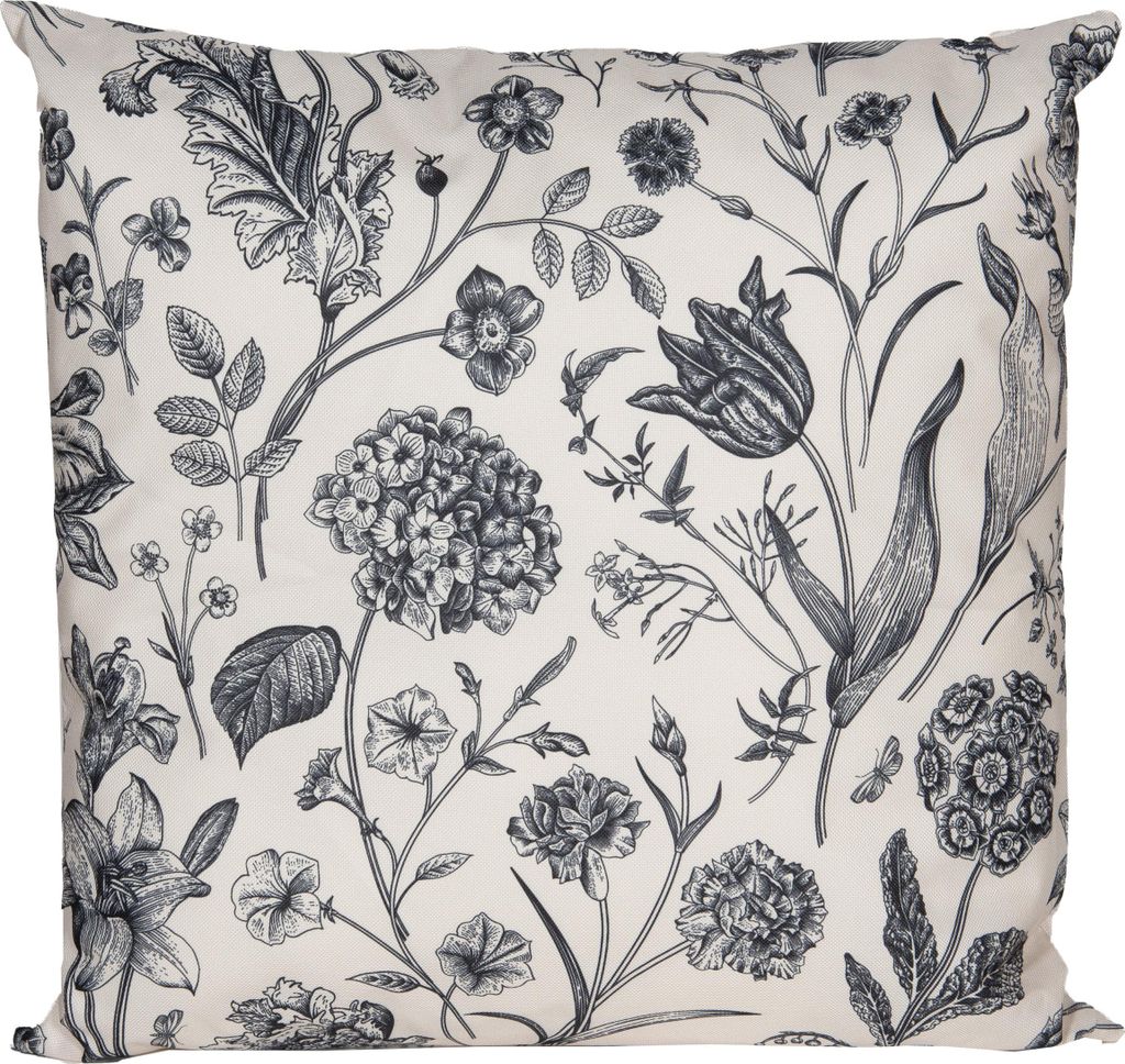 Anna's Collection Kissen - Vintage Blumen - cremeweis - 45 cm