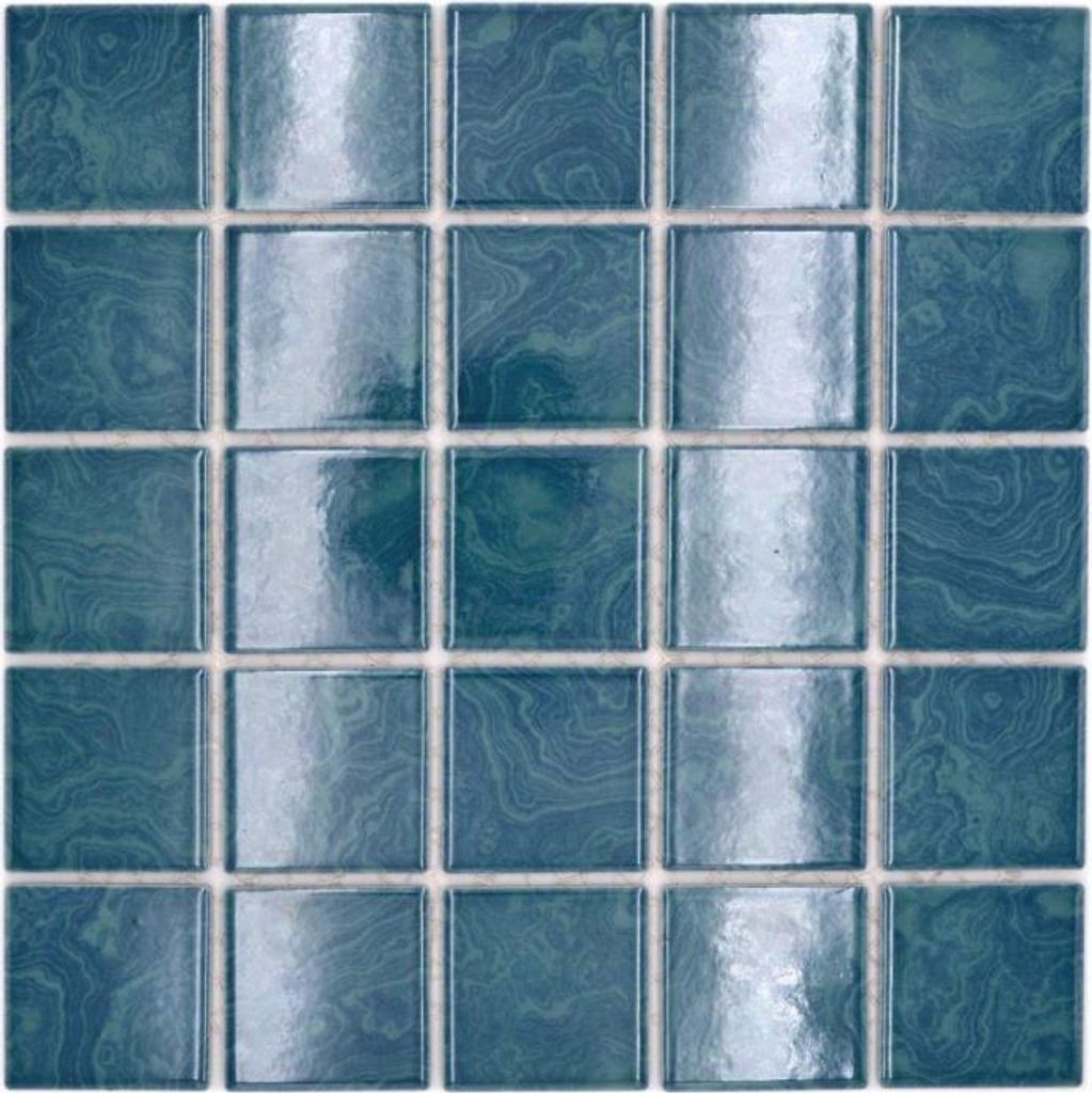 Keramik Mosaikfliese blau smaragdgrün Schlieren MOS14-0403