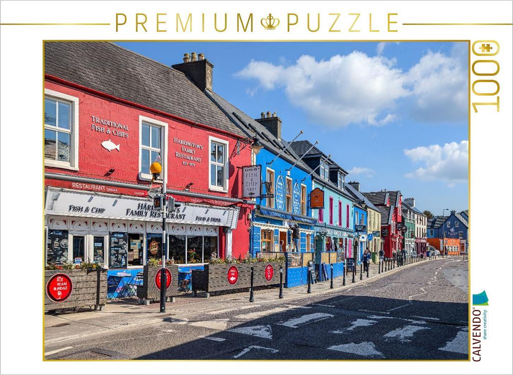 CALVENDO Puzzle Dingle Town: Farben, Fisch und Freiheit | 1000 Teile Lege-Größe 64x48cm Foto-Puzzle für glückliche Stunden