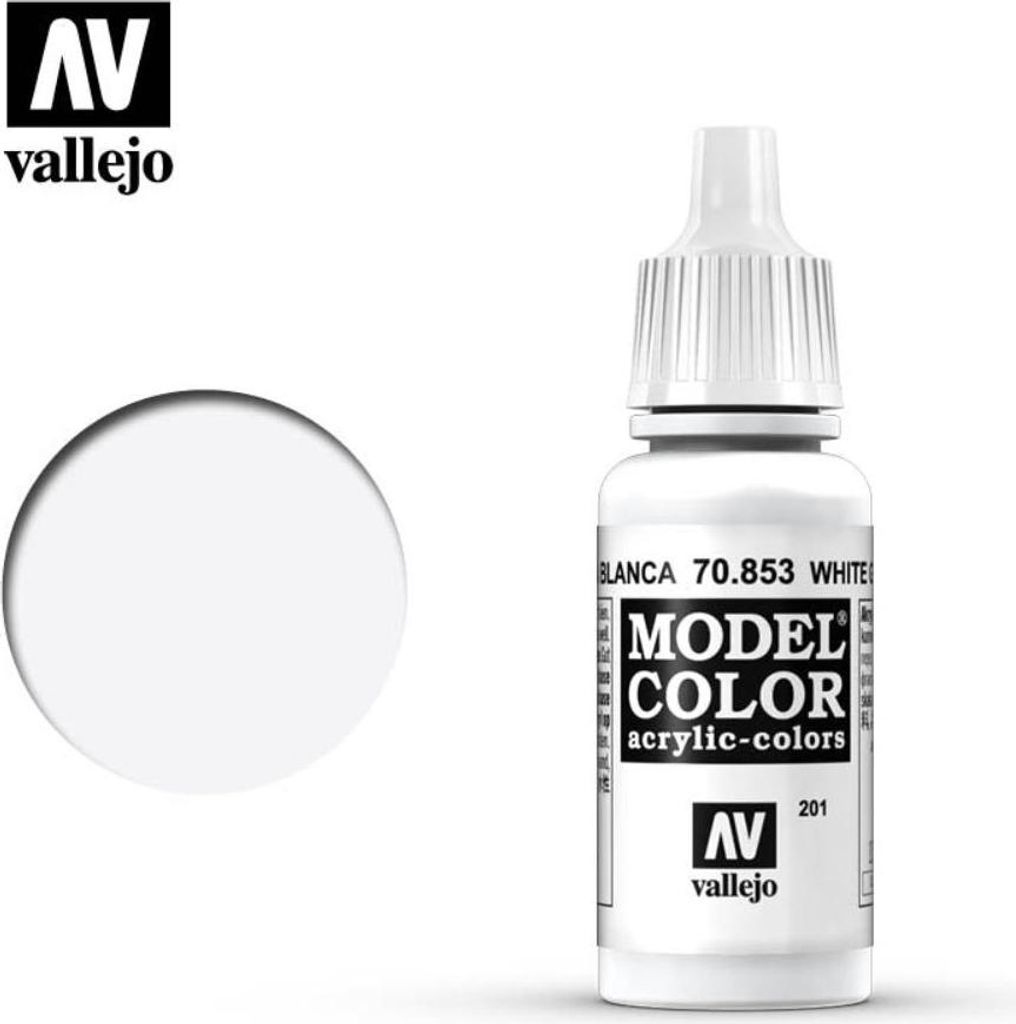 Vallejo 70.853, Weiß, Acrylfarbe, Flüssigkeit, 17 ml, 1 Produktbild 