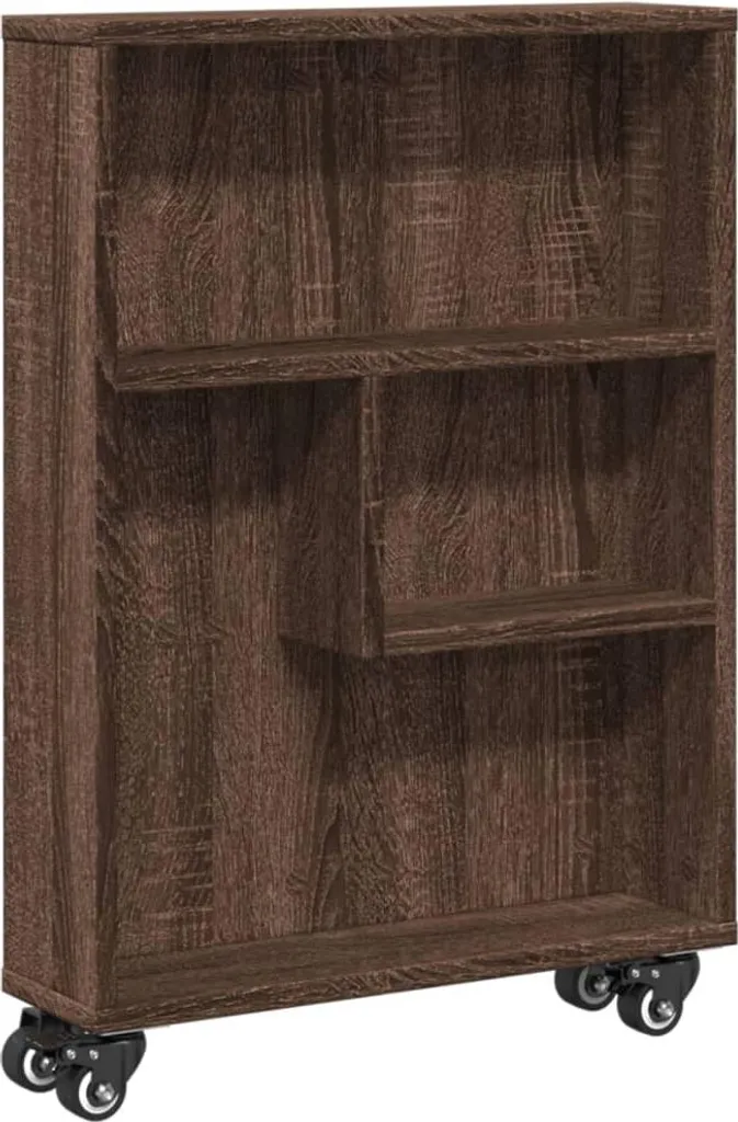 vidaXL Carrello Rovere 48x13x68cm | Arredo Minimal Salvaspazio