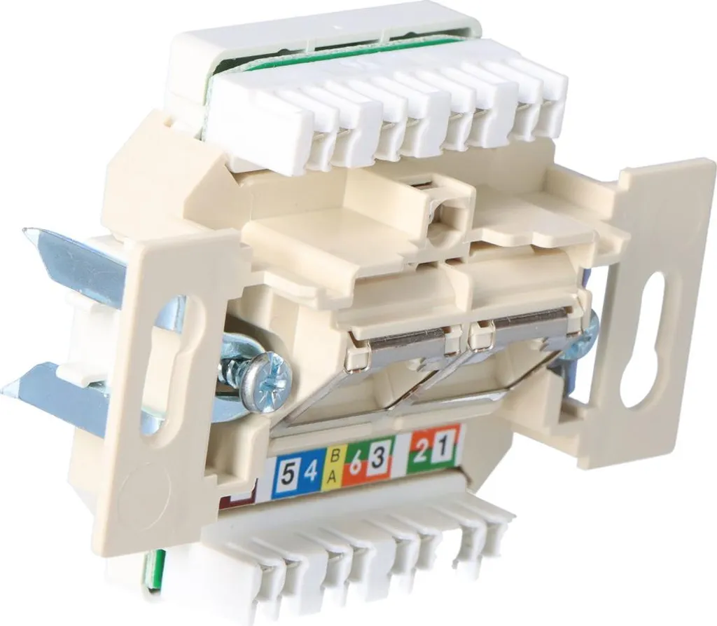 Double prise informatique UAE RJ45 Cat 5e Hager One Platform - Berker