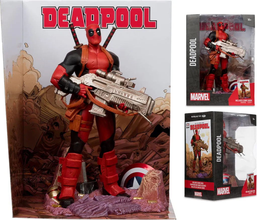 Statue Deadpool en PVC 27 cm avec support pour vitrine de comics - 8