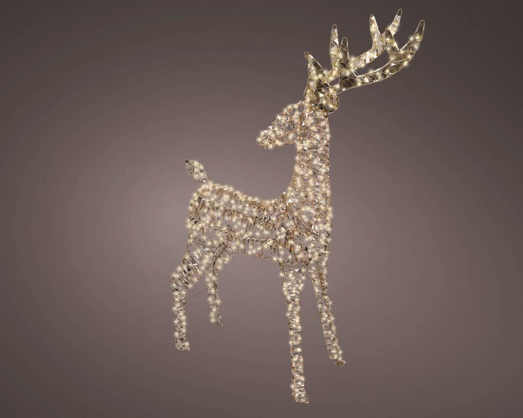 Micro LED objekt JELEN, 18x65x130 cm, zlatý, venkovní, KSD Obrázok produktu 