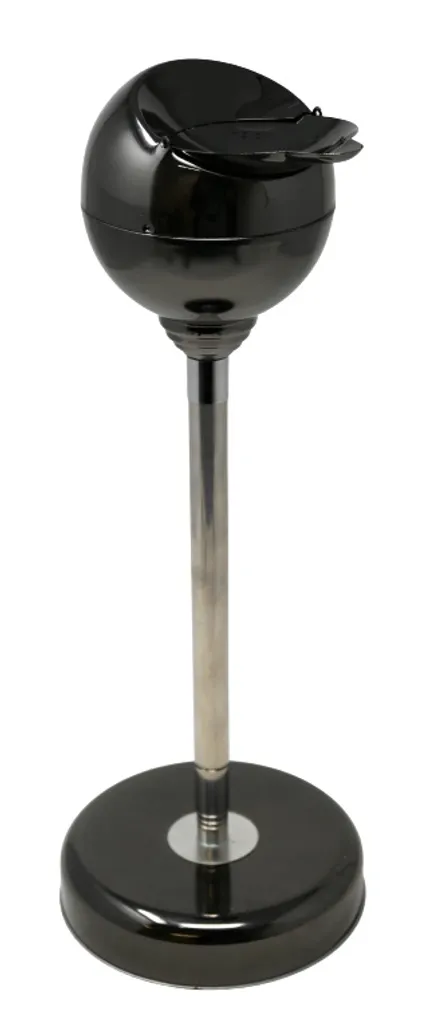 Cendrier colonne d'extérieur Spheric Gunmetal avec clapet de fermeture