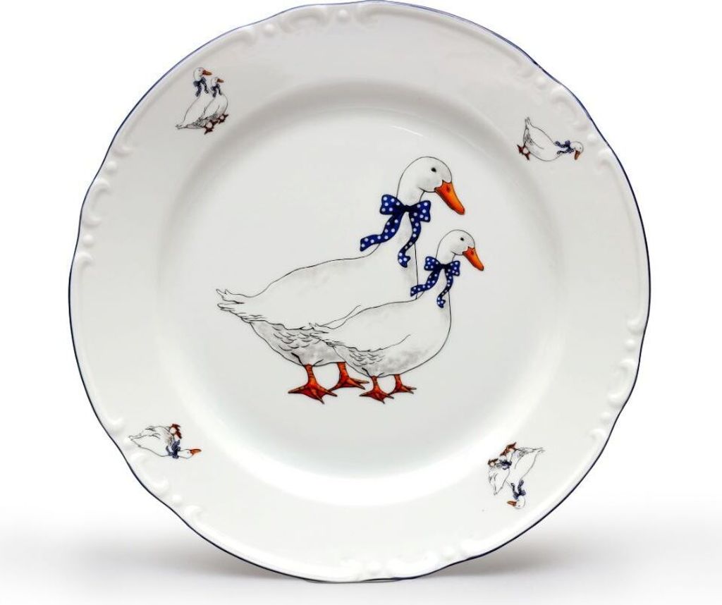 Thun 1794 Flacher Teller, Gänse, 24 cm, Tschechisches Produktbild 