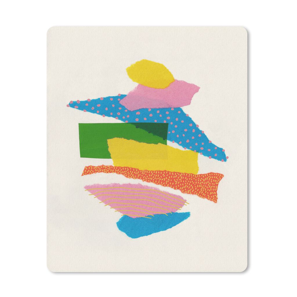 MuchoWow Mauspad Mousepad Abstrakt - Kunst - Formen - Regenbogen 19x23 cm - Mousepads - Maus Mat - Pad - Mausunterlage - Mauspads - Spielen