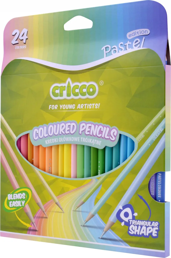 CRICCO Matite pastello triangolari 24 colori - 3