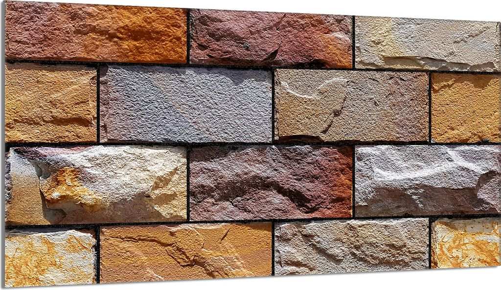 Glasschutzplatte für einen Herd 90x52 Ziegel