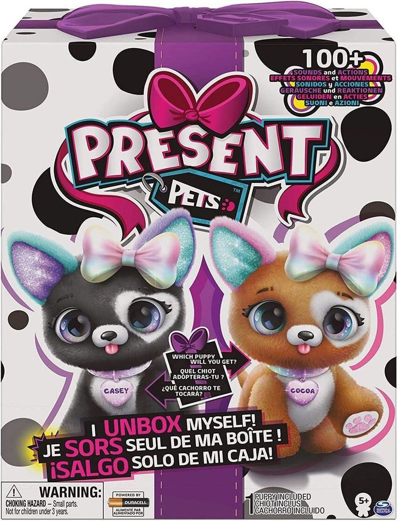 Present Pets Interaktiver Plüschhund Rainbow Glitter mit vielen Geräuschen und Funktionen, ab 5 Jahren, Spieltiere, 5 Jahr(e), Interaktiv, Mit To...
