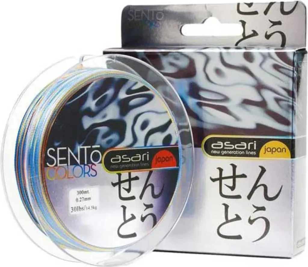 Tresse de pêche multicolore 300m Asari Sento 0.170 mm Idéal Lancer Lointain