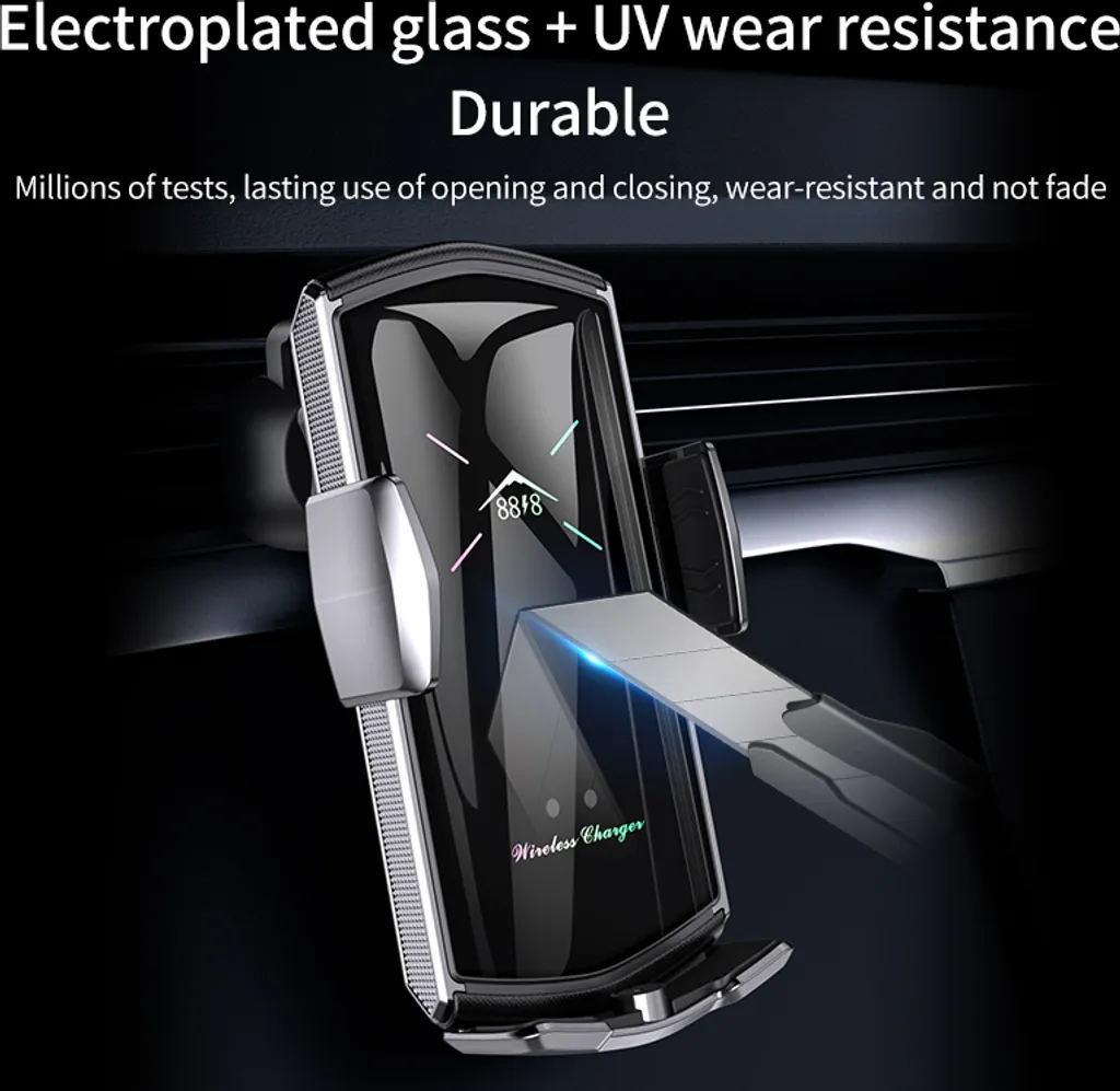 Supporto Auto Magnetico E6: Ricarica Wireless Veloce e Sicura 15W - 2