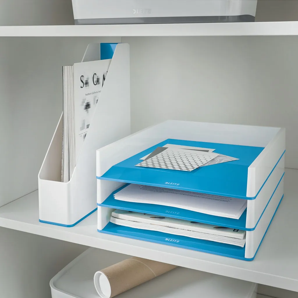 Bannette à documents A4 design bicolore Wow Duo Colour pour bureau - 4x