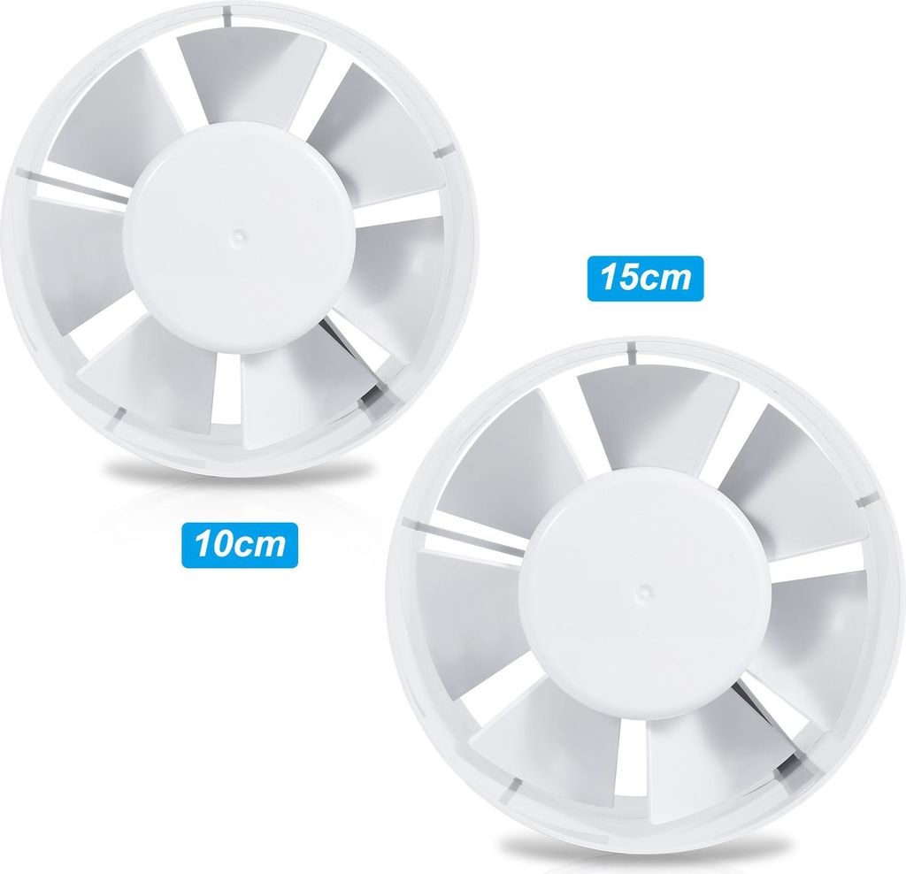 Jayseuw Rohrventilator Einschublüfter 100mm, 130 m³/h