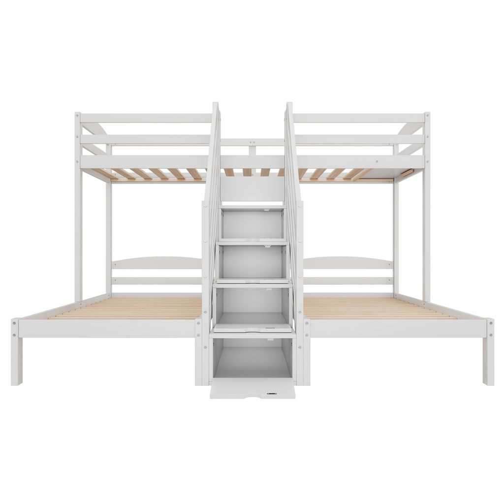 Flieks Etagenbett 90x200cm für 3 Kinder, Hochbett Produktbild 