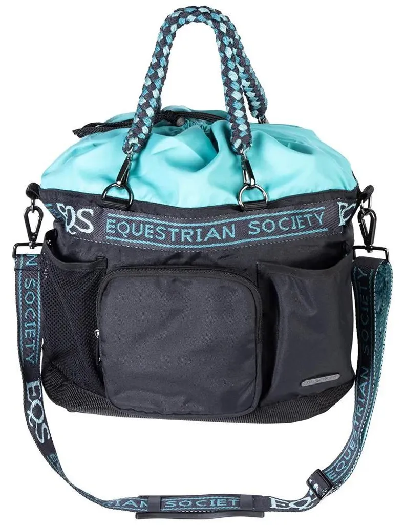 Sac de pansage Harry's Horse Su26 Bleu avec plusieurs compartiments de soin