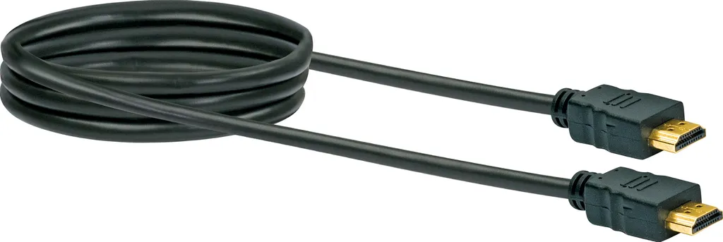 Schwaiger Cavo HDMI 0,7m: Connettore Dorato High Speed Ethernet Nero