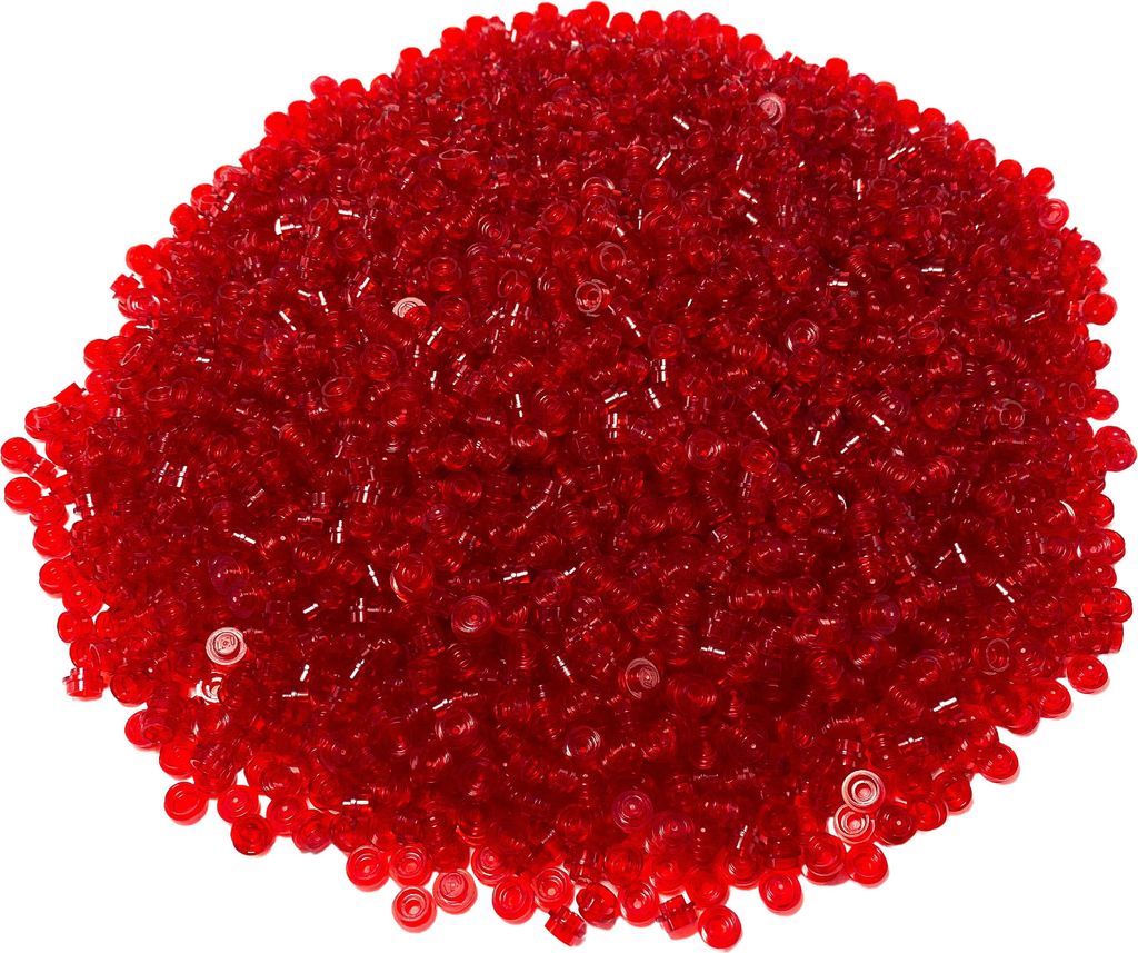 LEGO 1x1 Rundplatten Platten Transparent Rot - 4073 NEU! Menge 75x